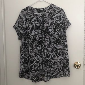 floral short sleeve blouse